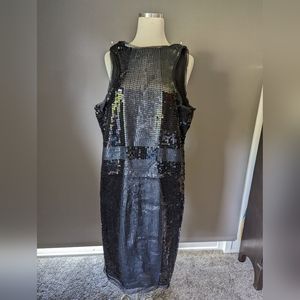 Max Studio Speciality Products, Black two-tone sequin sleeveless mini cocktail d